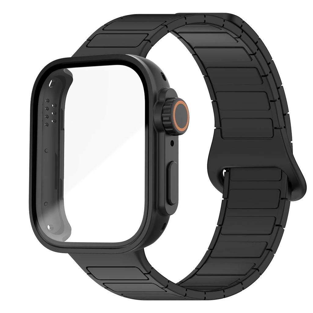 Case+Magnetic Sport Band for Huawei Watch Fit 3 Bracelet Anti Sweat Soft Silicone Wristband Breathable Dual Color Strap