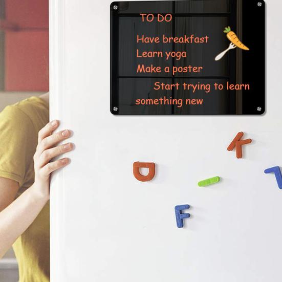 Yousheng Акриловая магнитная доска для заметок Сухостираемая записная книжка для холодильника с сильными магнитами Устойчивый к царапинам календарь для планирования для кухни офиса