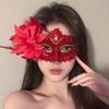 Венецианская Вечеринка Ручные Маски для Маскарада Карнавальная Вечеринка Фестиваль Костюмированная Вечеринка Маска на Пол-Лица С Пером С Держателем