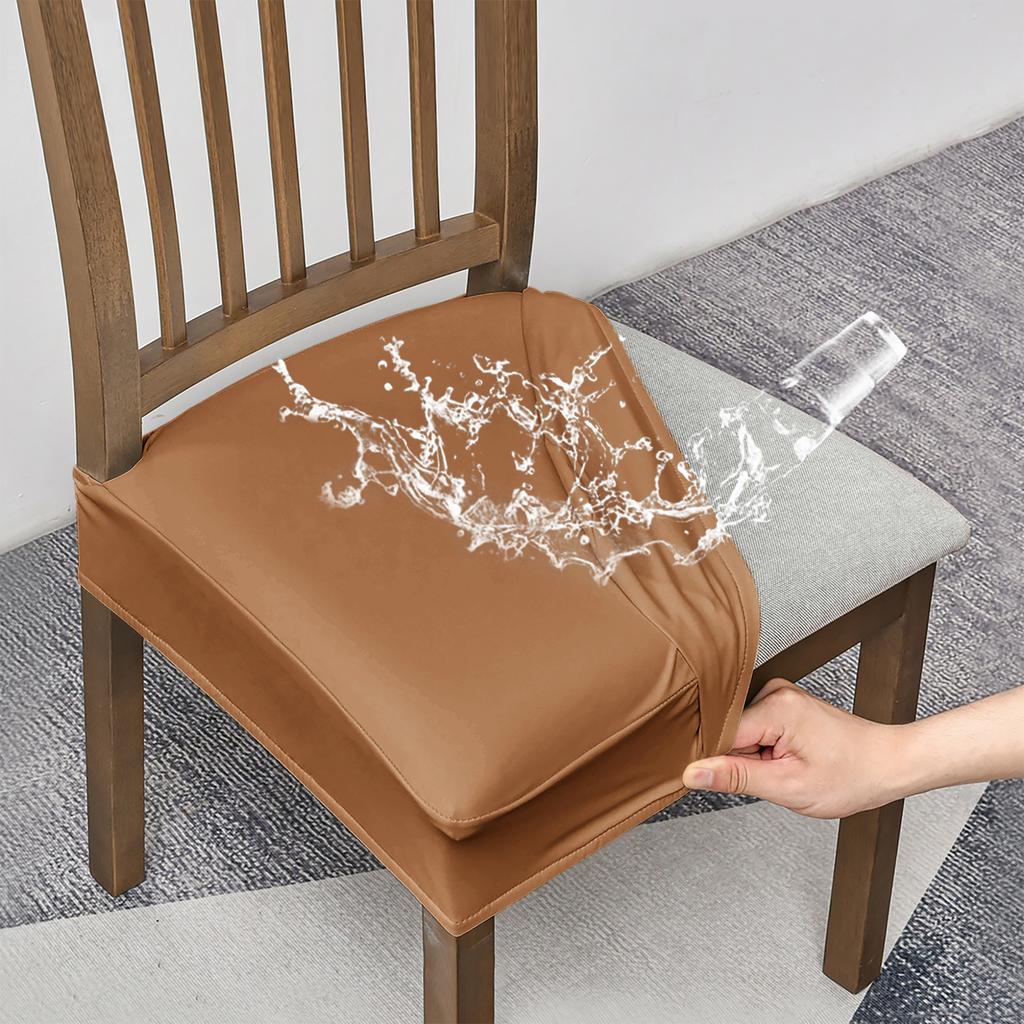PU leather chair seat cover waterproof cross-border home dining chair cover half pack hotel pu leather chair cover cover
