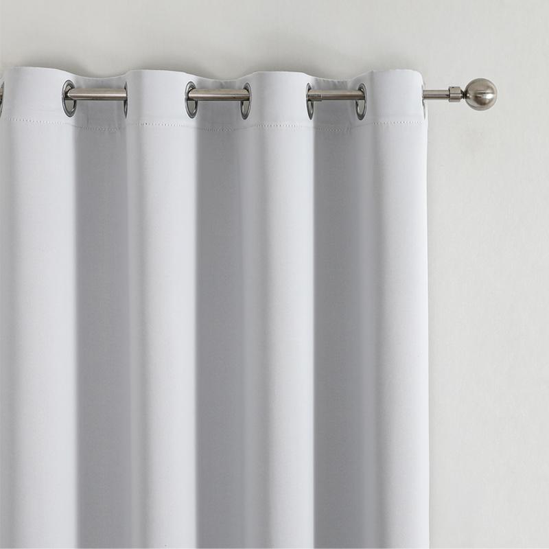 Grommet Solid Blackout Curtains for Bedroom and Living Room Window Drapes Thermal Insulated Room Darkening Curtains