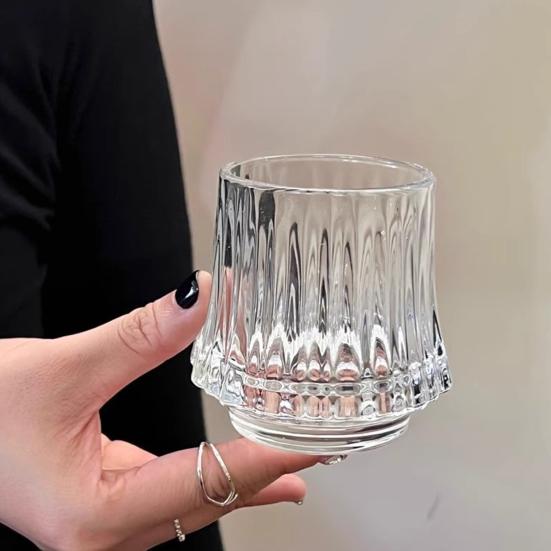 Стеклянная кофейная кружка с текстурой вулкана 150 мл, стакан для виски с рельефным рисунком, термостойкий стакан для напитков для эспрессо, латте, коктейлей