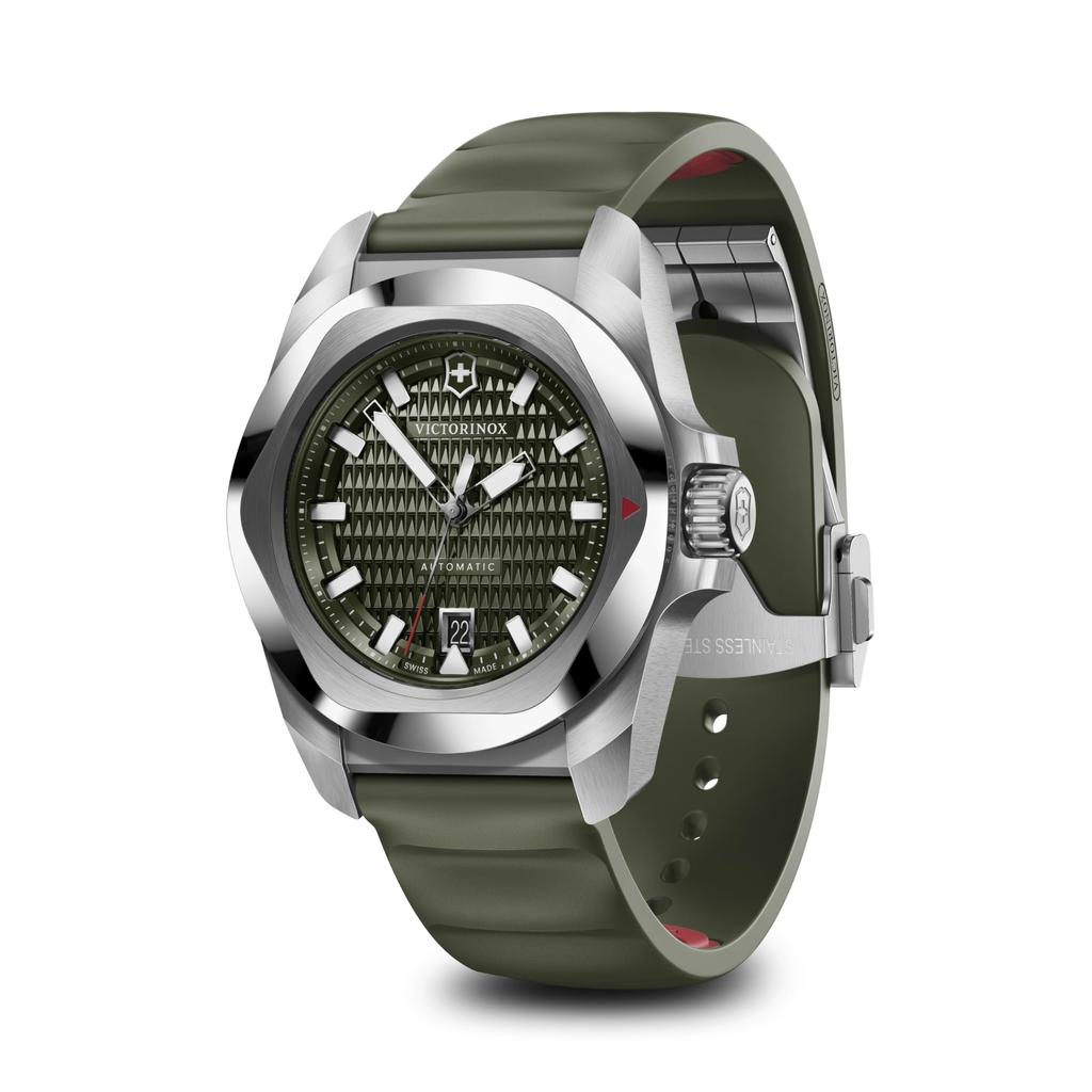 VICTORINOX автоматические часы аналоговые водонепроницаемые с автоматическим заводом зеленый циферблат зеленый резиновый ремешок корпус из нержавеющей стали набор инструментов для замены ремешка 5