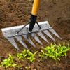 2/3/4/5/7/ Teeth Carbon Steel Garden Hand Rake Farm Tool Weeding Scarifier Agricultural Nail Harrow Harrow Garden Weeding Tool