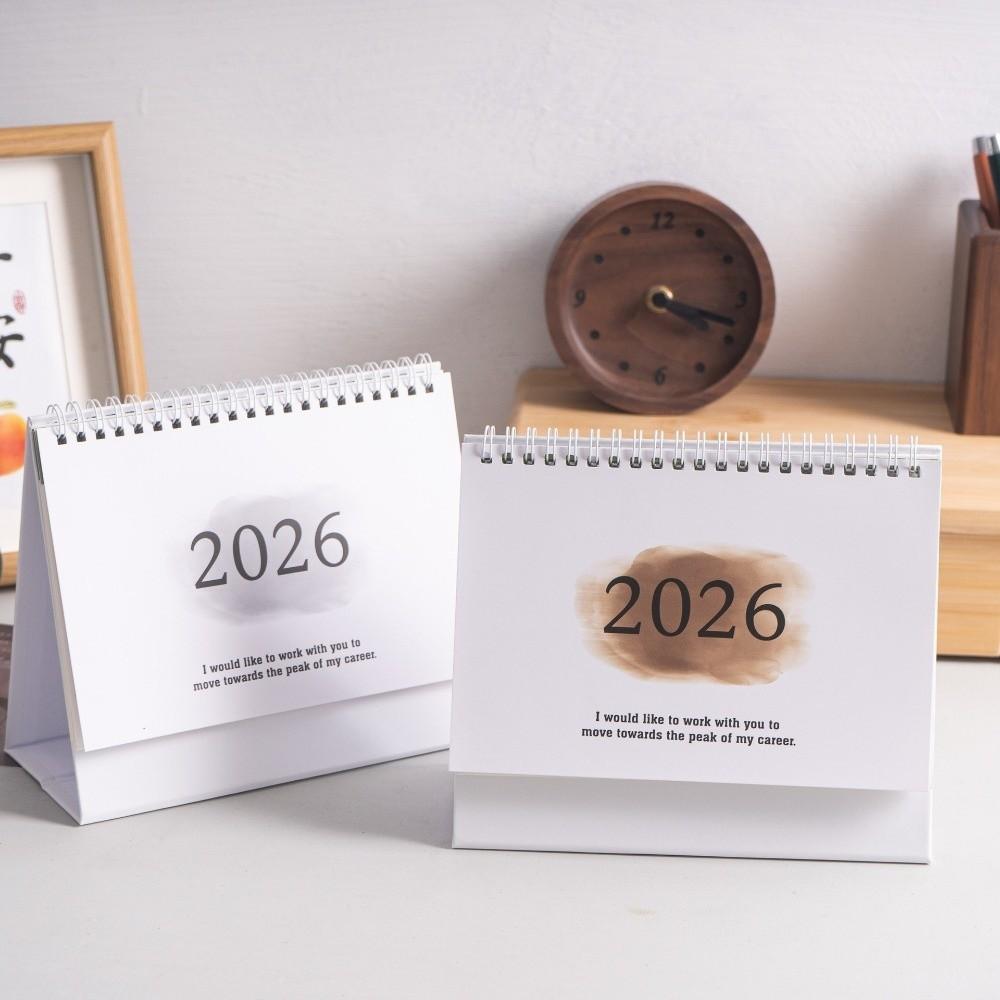 Gradient Color 2026 Desk Calendar Small Fresh Standing Flip Calendar Desktop Decoration