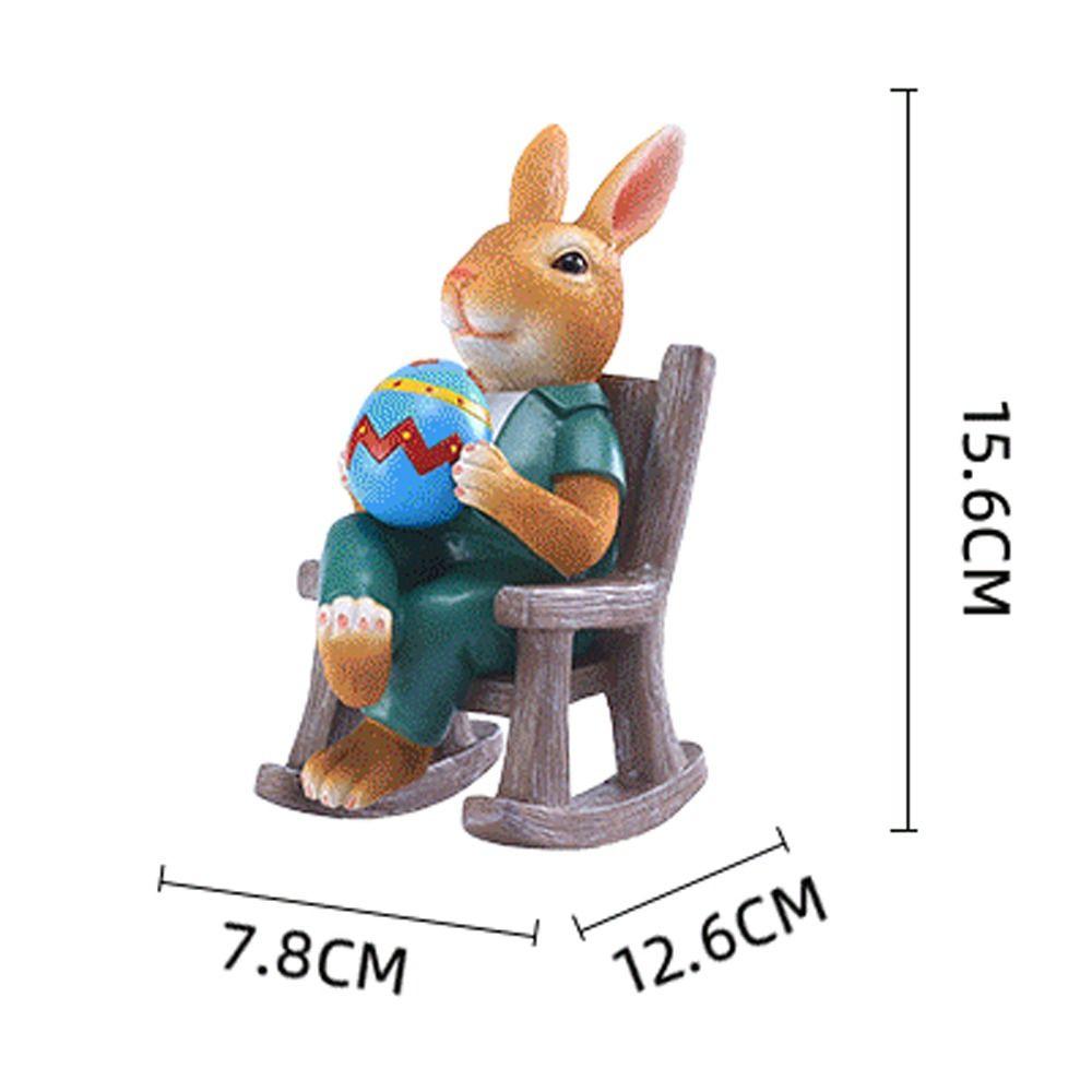 Кресло-качалка в виде яйца «Фестиваль кролика», фигурка милого животного, книжная полка, шкаф