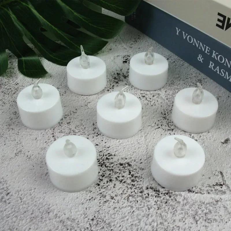 6 Piece Set Candles LED Candle Light Color Battery Powered Flameless Cup Simulation Wedding Birthday Party Home Lighting Lights