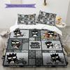 Badtz-Maru Pattern Bedding,Quilt Set Quilt Cover Pillowcase Home Birthday Gift(1 * duvet cover + 2 * pillowcase, without core)