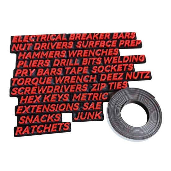 Yousheng 1 комплект бирок для ящиков инструментов 3D магнитные органайзеры для ящиков инструментов многоразовые легко читаемые наклейки для организации мини-ящиков инструментов