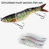 3 шт. Рыболовные приманки Твердые приманки 3D глаза Реалистичный вид Яркий цвет Многосекционные Медленно тонущие Искусственная приманка Набор рыбных приманок