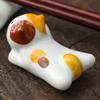 1 Piece of Chinese Style Creative Cat Durable Chopstick Holder Ceramic Cute Holder Portable Holder Decoration