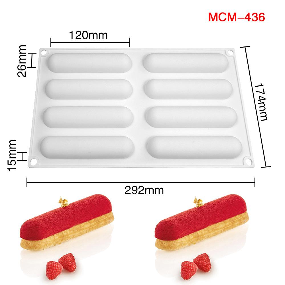 Овальная длинная полоска муссового торта силиконовая форма для выпечки сладостей формы для торта лоток DIY домашние французские сладости формы для выпечки