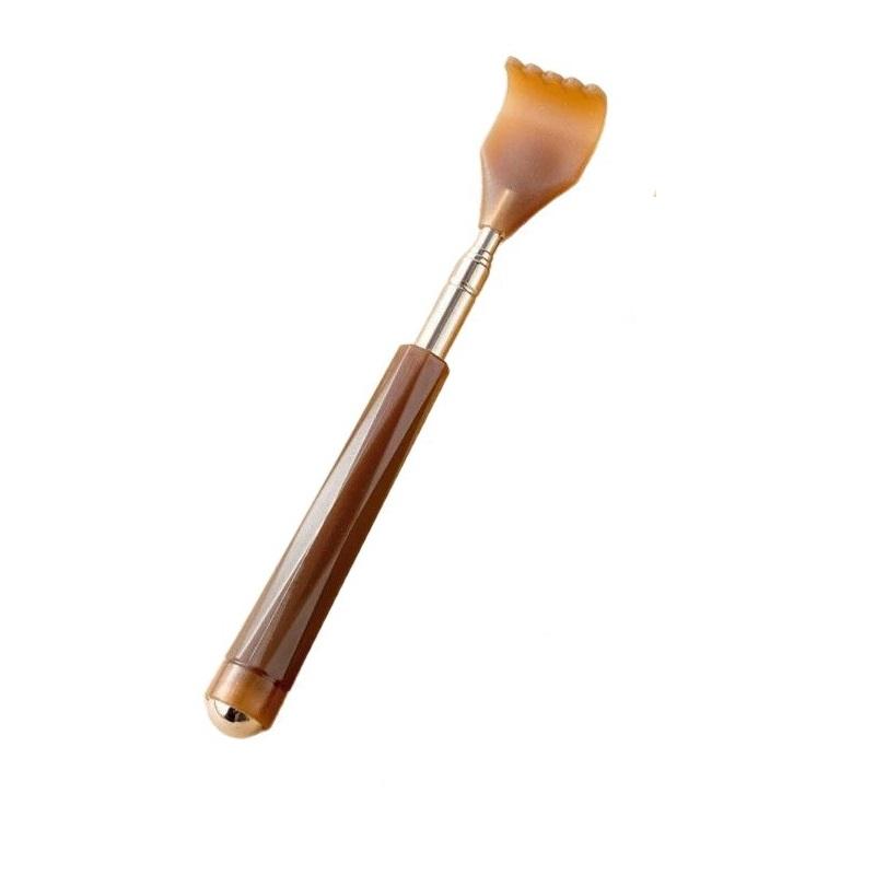 This Portable, Retractable Back Scratcher Features A 360-Degree Rotating Massage Ball On The Handle.