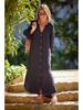 2025 Summer Women's V-neck Cotton Linen Dress: Casual European & American Vacation Style
