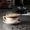 Bincoo Ceramic Mug, Coffee Cup, Professional Latte Art Cup, Embossed Mug, Tasting Cup