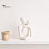 Минималистичный Романтичный Настольный Декор 3D Печатная Абстрактная Статуэтка Пары, Декор Спальни для Пар, Белые Скульптуры Обнимающихся Влюбленных, Нейтральный Стиль