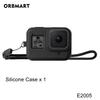 Silicone Case for GoPro Hero 8 Black Tempered Glass Screen Protector Protective Lens Film Housing Cover for Go Pro 8 Accessories