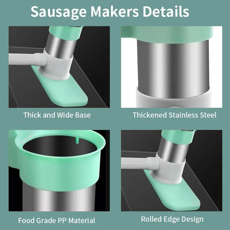 Машина для наполнения колбас с 4 трубками для наполнения мясом, инструмент для наполнения колбас, ручная вертикальная машина для наполнения колбас, набор инструментов для домашнего хозяйства