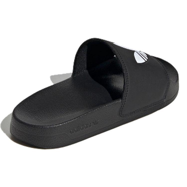 Adidas Adilette Lite Slide J Черно-белые детские кроссовки Core-Black Cloud-White EG8271