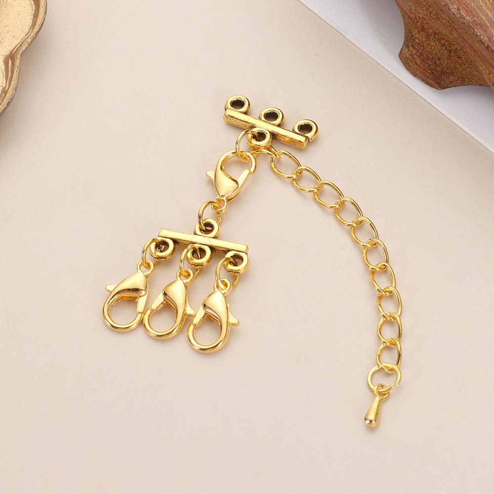 Цепь для самостоятельного изготовления ювелирных изделий, фурнитура для многослойных ожерелий, браслетов, соединители, многорядные застежки