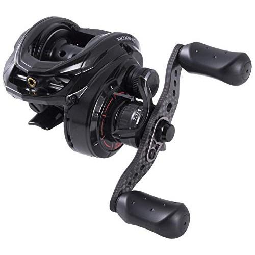 Abu Garcia ROXANI7-L (Roxani) Left-Handed High-Gear Baitcasting Reel with Carbon Handle, Saltwater Compatible
