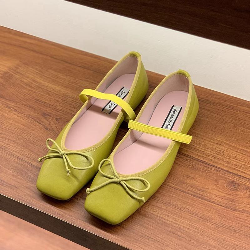 Модные SUOJIALUN 2025 Весенние Новые Туфли-Мэри Джейн Пастельных Цветов для Женщин, Модные Туфли-Балетки с Круглым Носком для Элегантных Леди