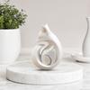 3D Printed Fox Sculpture, Matte White Minimalist Solid Structure Ornament, Stain-Resistant Smooth Surface Compact Art Piece for Housewarming Birthday