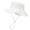 New Solid Color Kids' Bucket Hat with Windproof Rope: Breathable, Foldable, and Sun-Protective for Summer