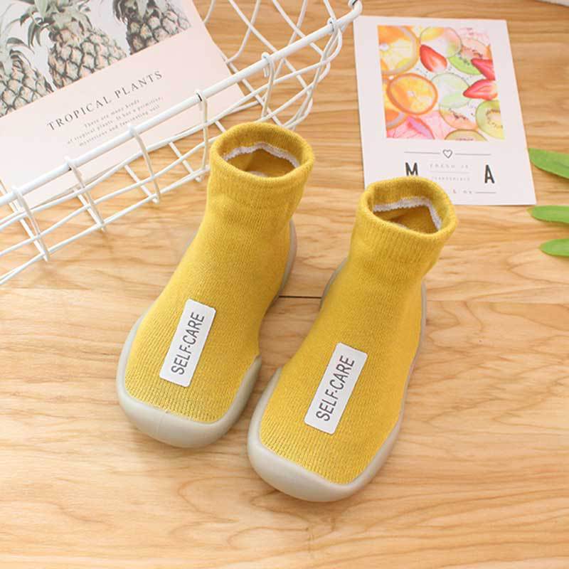 Unisex Baby Shoes First Shoes Baby Walkers Toddler First Walker Baby Girl Kids Soft Rubber Sole Baby Shoe Knit Booties Anti-slip