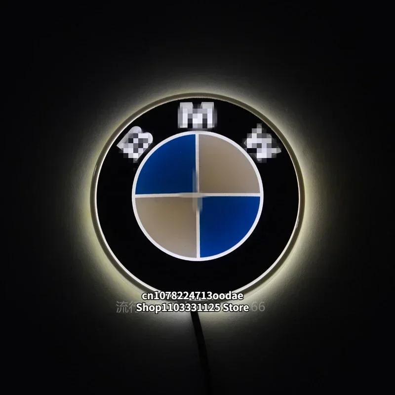 Interior Mouldings Hot 2025 82mm Car Hood Badge LED Beacon Trunk Lighting Emblem Suitable For BMW Car Modification Accessories
