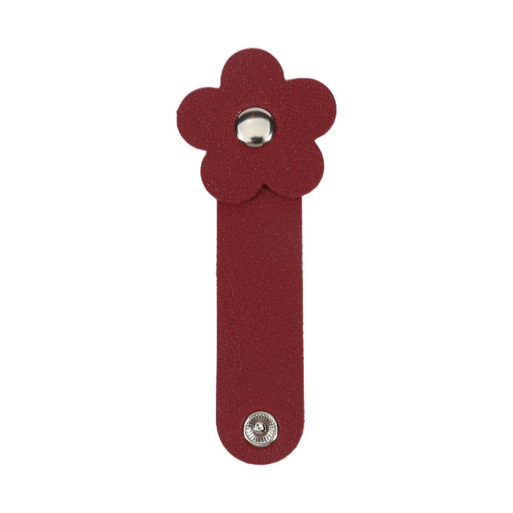 Leather Desktop Storage Charger Cable Protector Cord Organizer Winder Tie Cable Management  Winder