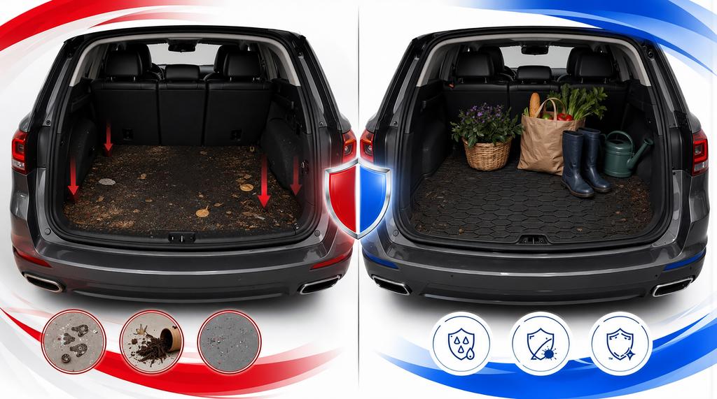 Trunk mat/rug suitable for Citroen C4 Cactus from 2014-2020