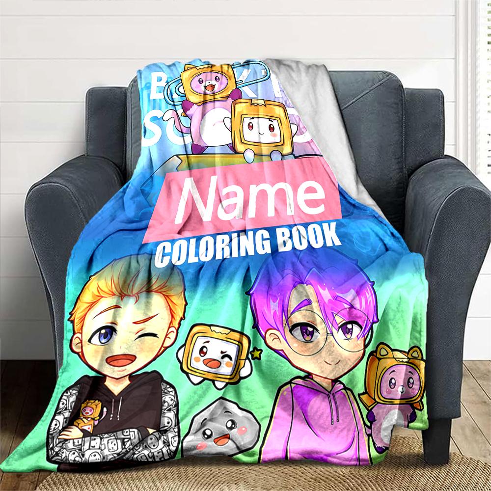 Customiz Name Personality LankyBox - Foxy Blanket Soft &Warm Sofa Office Bed Travel Lunch Break Blanket, Gift Suitable All Seasons