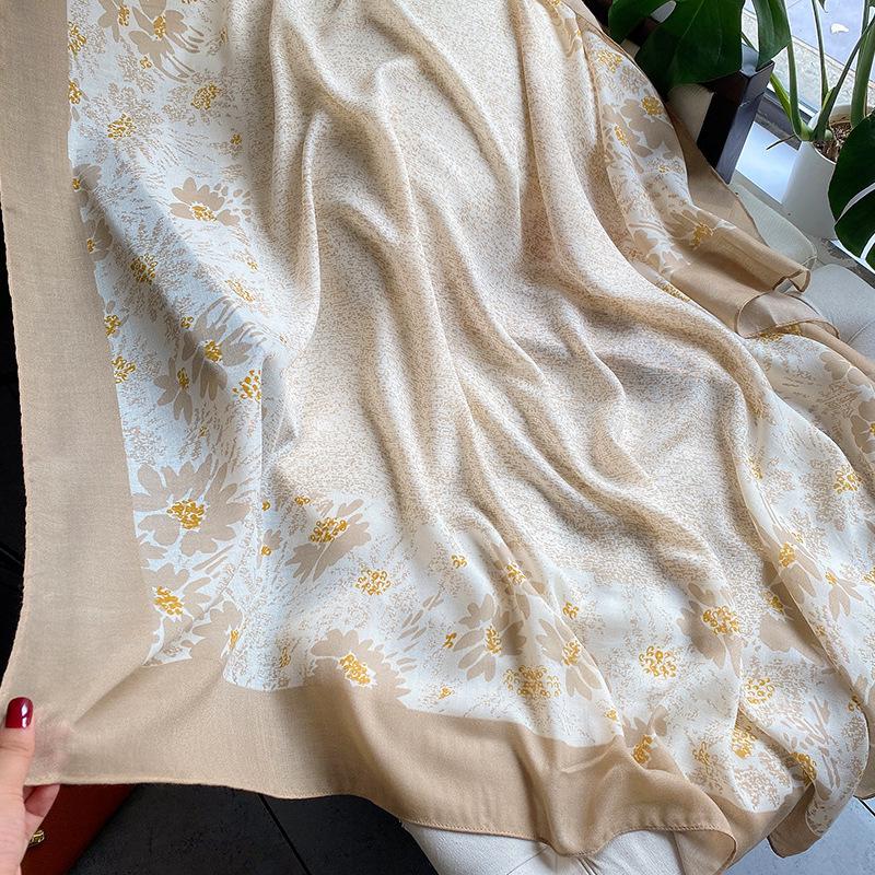 Универсальный хлопково-льняной клетчатый солнцезащитный дорожный платок-шаль - Большой 130 квадратный