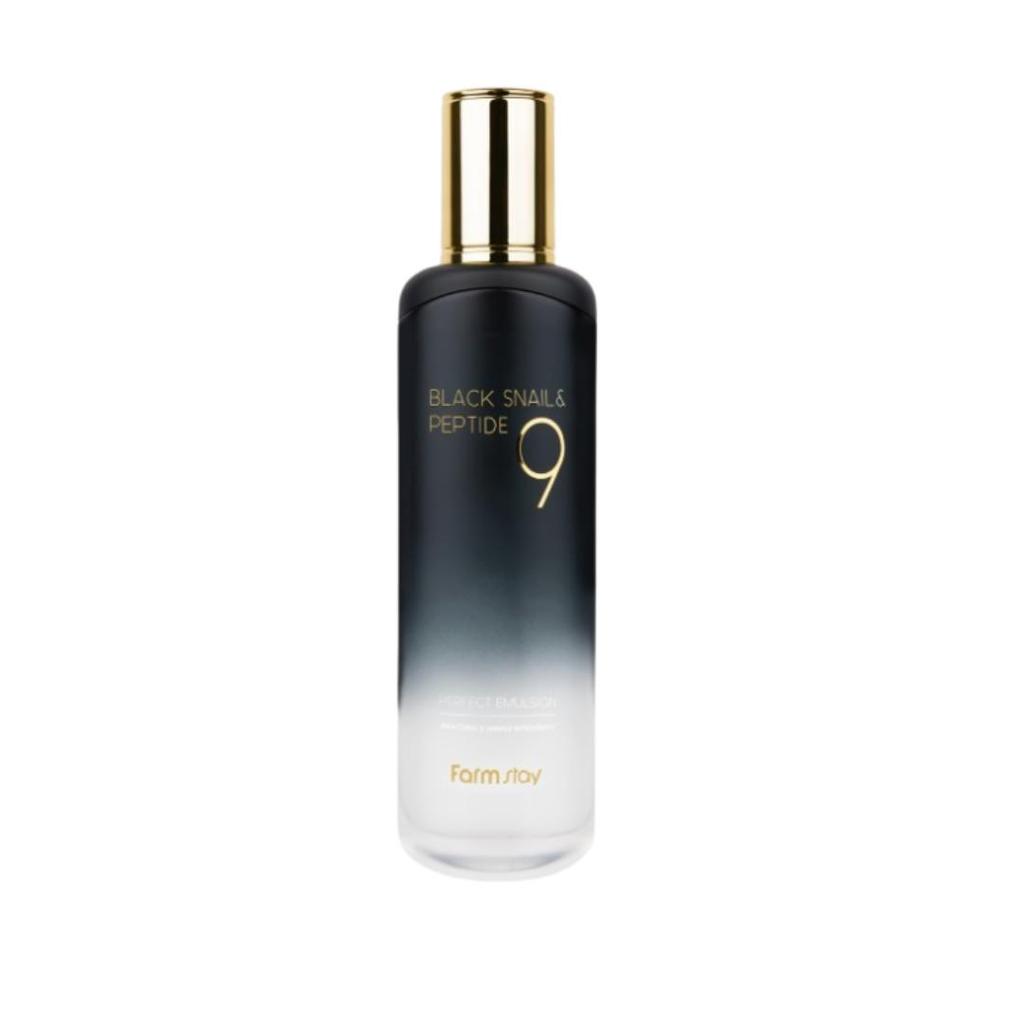FARMSTAY Black Snail & Peptide9 Perfect Skincare Collection Toner Ampoule Emulsion Cream Mask Pack