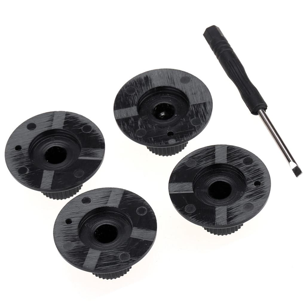 Musiclily Pro Inch Standard Guitar Hat Knob 2 Tone 2 Volume Sombrero Knob Black of Set, (Набор 4)