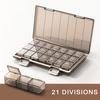 Large-Capacity Medicine Organizer for Morning Noon Evening Portable Easy To Open 12 Capsules or 25