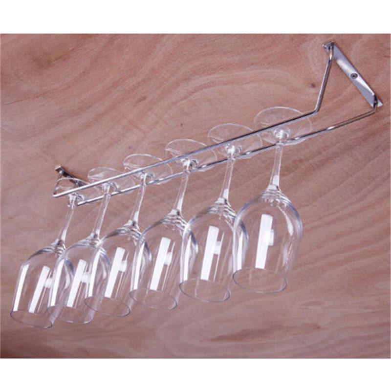 Red Wine Glass Goblets Hanger Racks Stainless Steel Shelving Organizer Upside Down Stemware Home Bar Pub Holders 2025 New