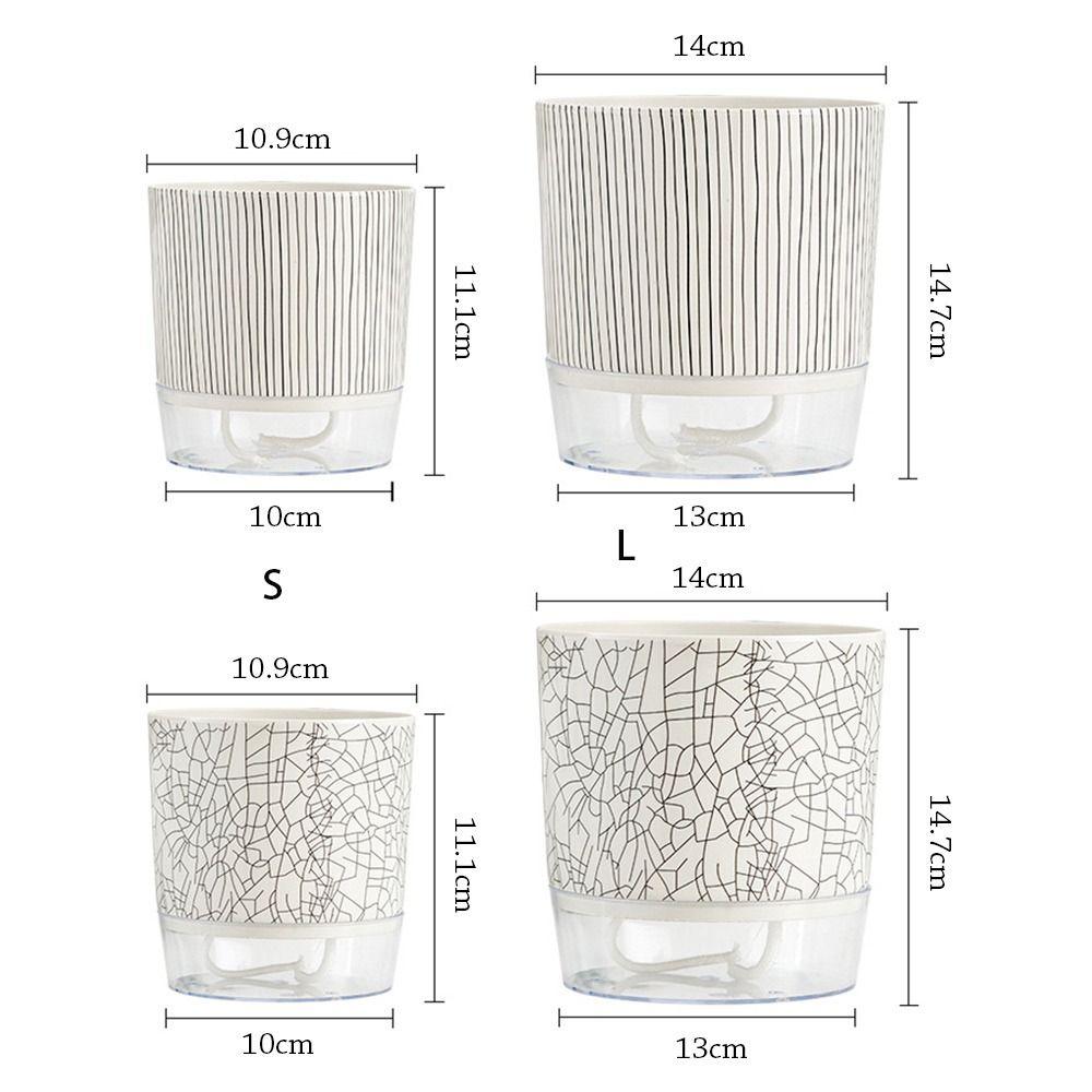 Transparent Self-watering Plants Pot Green Plants Lazy Flower Pot Garden Supplies
