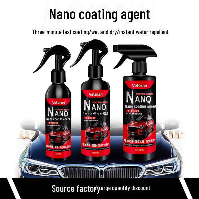 Nano Car Paint Brightener & Antifouling Coating Spray - Water-Repellent Glass Polish