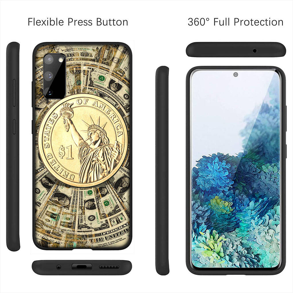 Чехол для iPhone 17 16 15 Xiaomi Poco Redmi Note 14 13 12 11 Pro Max 9 16e Samsung Galaxy S25 S24 S23 OPPO Huawei Деньги 100 Долларов Крутой Чехол для Телефона