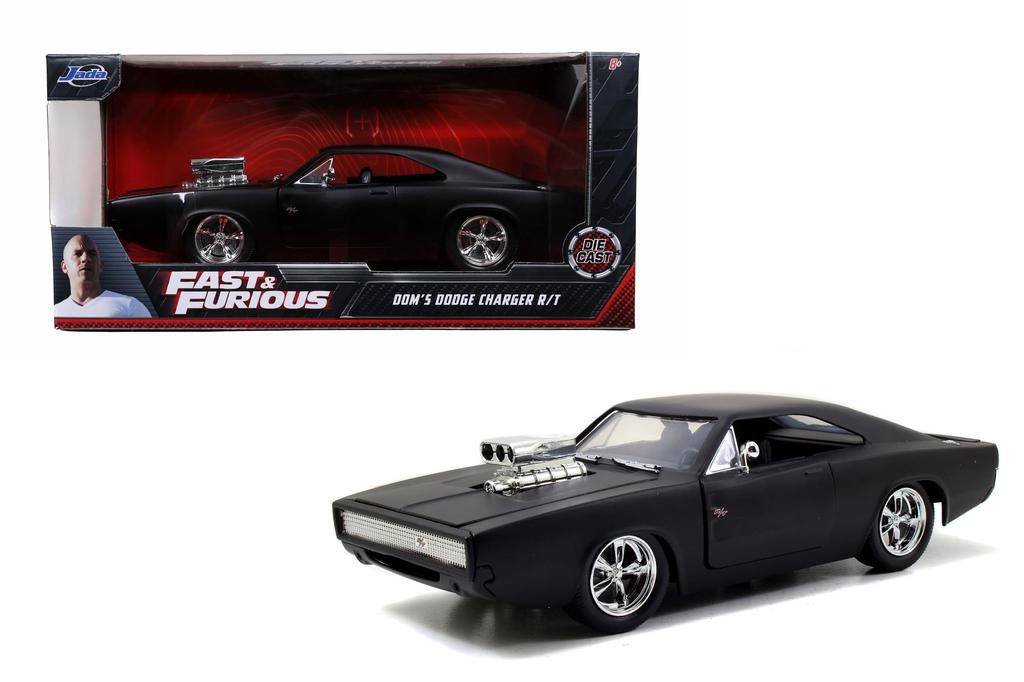 Jada Toys Fast Furious Scale Diecast Car 1970 DODGE CHARGER FAST&FURIOUS & 1/24 DOM'S R/T