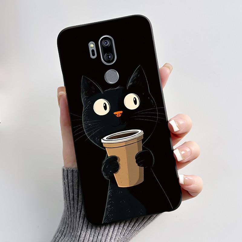 Casing For LG G7 ThinQ Case G710EM Luxury Dragon Cute Cool Boys Girls Soft TPU Black Silicone Matte Bumper LG G7ThinQ Back Cover