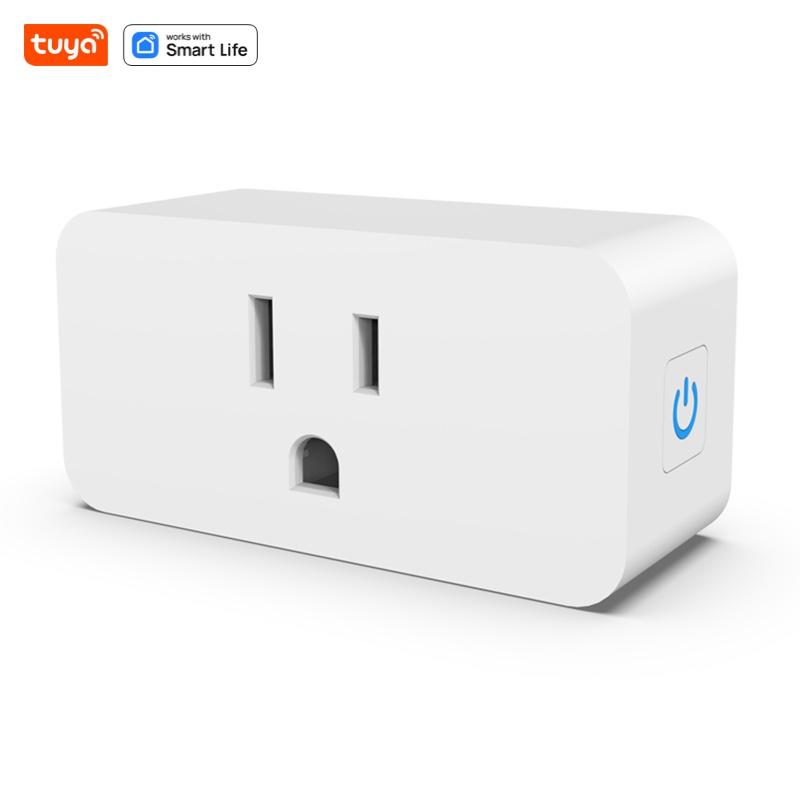 Tuya WiFi Smart Plug Mini Smart Plug US Standard 10A 100-130V Smart Socket WiFi Outlet Socket Works With Alexa Google Home