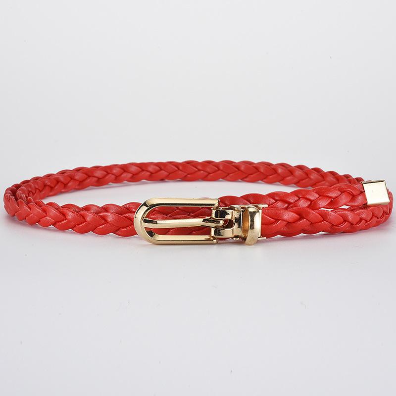 Женский декоративный плетеный пояс с узлом, маленький пояс карамельного цвета, простой и персонализированный ремень с пряжкой-клипсой