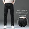 2024 Осень и зима Новые джинсы мужские деловые прямые свободные эластичные брюки трендовые универсальные повседневные брюки