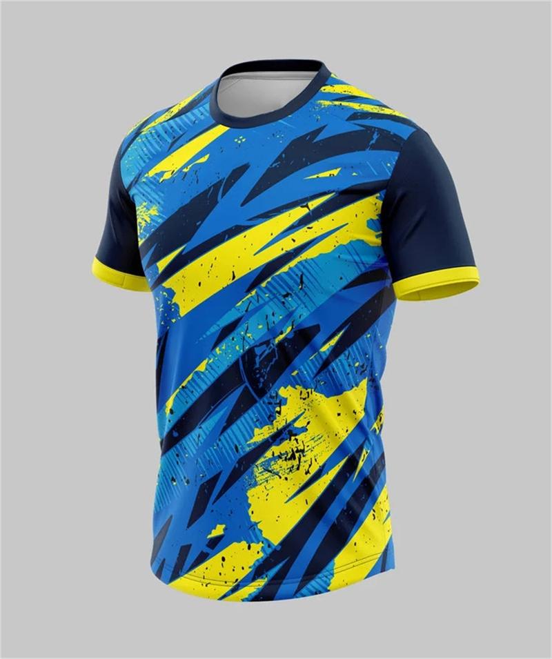 Simple and Fashionable Men's Outdoor 3D Printed Short-sleeved Large-sized Breathable Casual Sports T-shirt for Family Wear