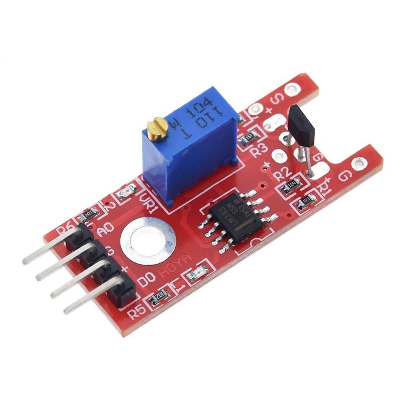 4-контактный модуль датчика подсчета скорости линейных магнитных переключателей Холла KY-024