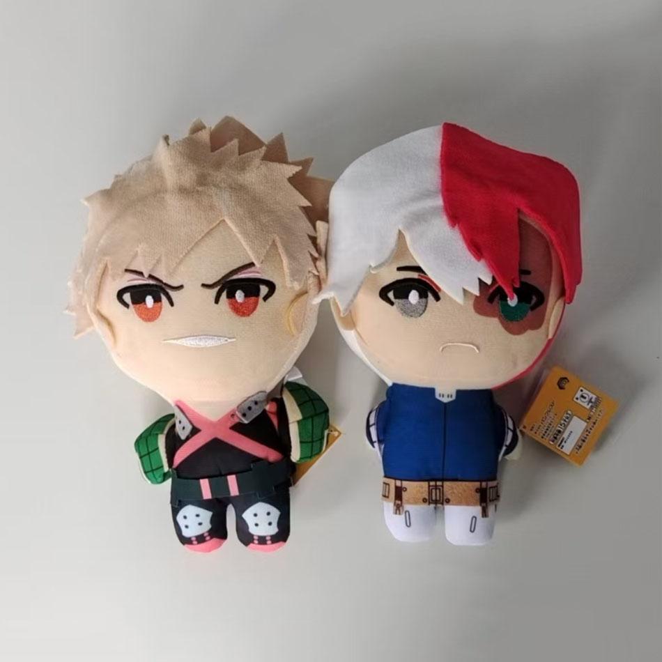 23-25CM My Hero Academia Anime Izuku Midoriya Katsuki Bakugou Shouto Todoroki Plush Pendant Toy Soft Plush Doll Gift