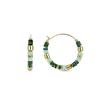 Boucles D'oreilles - Luxenter - Ihun - Argent 925 - Or Jaune 18 Carats - Malachite